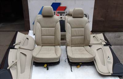 [GYÁRI BONTOTT] BMW ELSŐ-HÁTSÓ ÜLÉS + AJTÓKÁRPITOK | 5-ÖS E61 | SZAKADÁSMENTES BÉZS BŐR